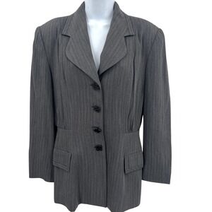 Vintage 80s Does 40s Zelda Blazer Retro Elegant Katherine Hepburn Gray Size 6